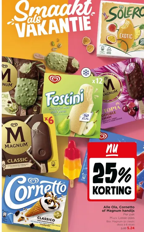 Aanbieding: Ola, Cornetto of Magnum