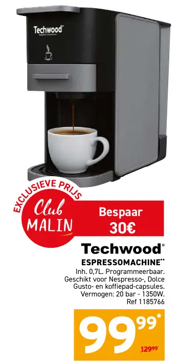 Promotie: Espressomachine