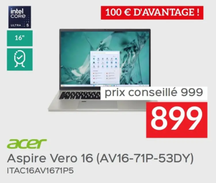 Offre: Aspire Vero 16