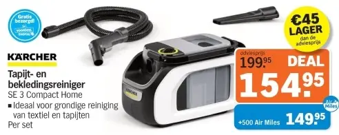 Aanbieding: Tapijt- en bekledingsreiniger SE 3 Compact Home