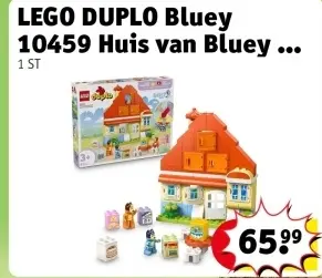 Aanbieding: LEGO DUPLO Bluey 10459 Huis van Bluey en haar Familie met Geheugenspel