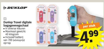 Offre: Dunlop Travel digitale bagageweegschaal
