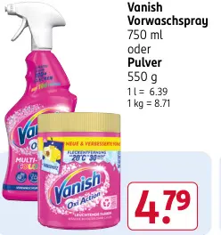 Aanbieding: Vanish Vorwaschspray oder Pulver