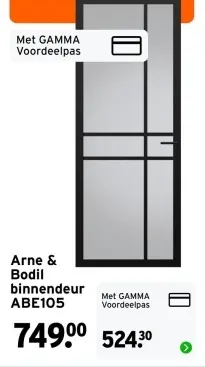 Aanbieding: Arne & Bodil binnendeur ABE105