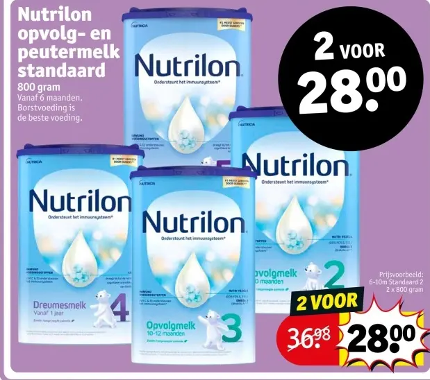 Aanbieding: Nutrilon opvolg- en peutermelk standaard