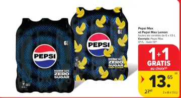 Offre: Pepsi Max et Pepsi Max Lemon