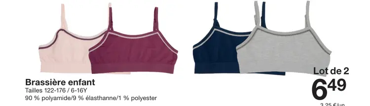Offre: Brassière enfant