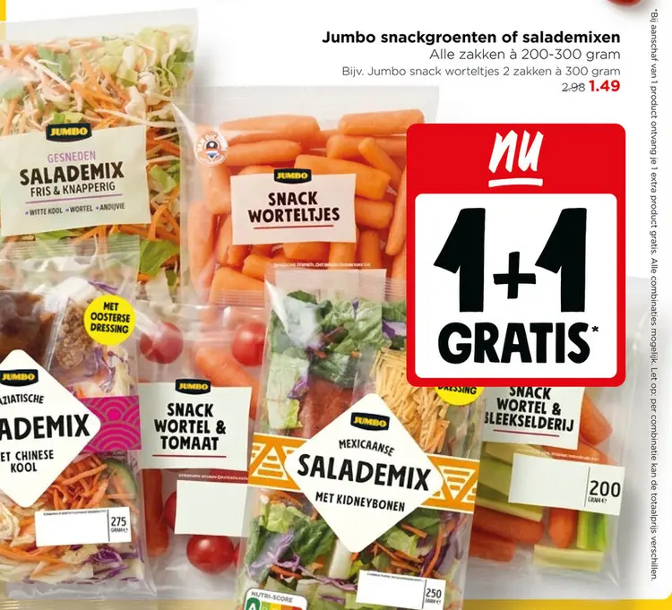 Aanbieding: Snackgroenten of salademixen