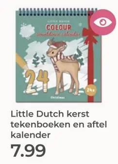 Aanbieding: Little Dutch kerst tekenboeken en aftel kalender