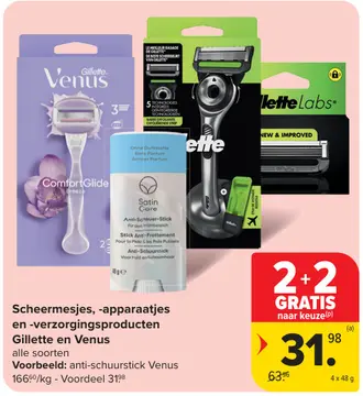 Aanbieding: Scheermesjes, -apparaatjes en -verzorgingsproducten