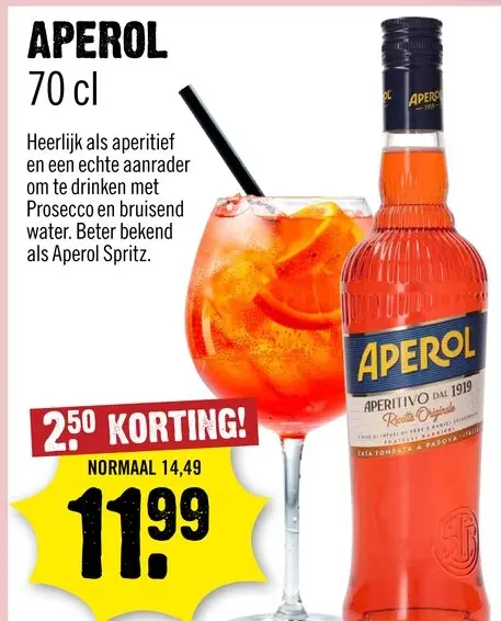 Aanbieding: Aperol Aperitivo 70 cl