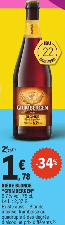Offre: Bière blonde