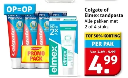 Aanbieding: Colgate of Elmex tandpasta