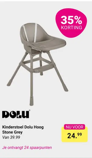 Aanbieding: Kinderstoel Dolu Hoog Stone Grey