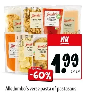Aanbieding: Verse pasta of pastasaus