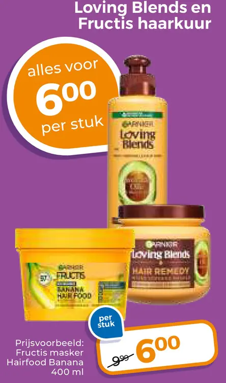 Aanbieding: Loving Blends en Fructis haarkuur