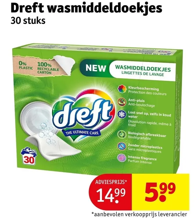 Aanbieding: Wasmiddeldoekjes