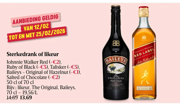 Promotie: Sterkedrank of likeur