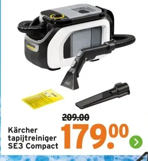 Aanbieding: tapijtreiniger SE3 Compact