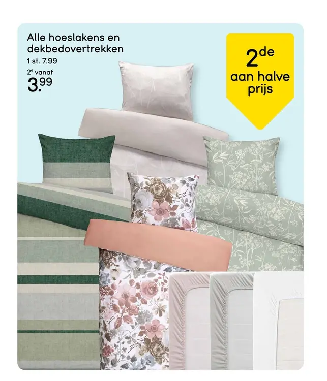 Promotie: Alle hoeslakens en dekbedovertrekken