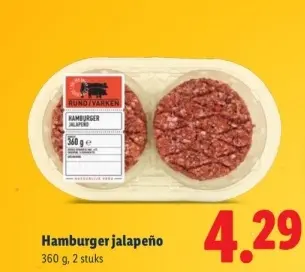 Aanbieding: Hamburger jalapeño
