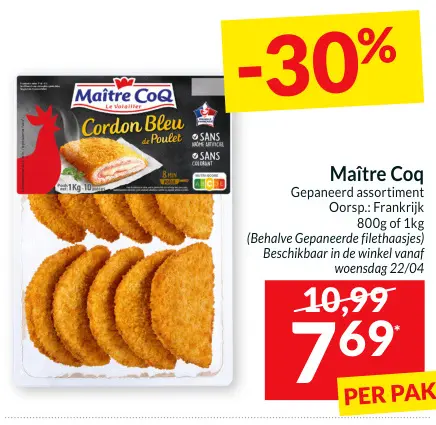 Promotie: Cordon Bleu de Poulet
