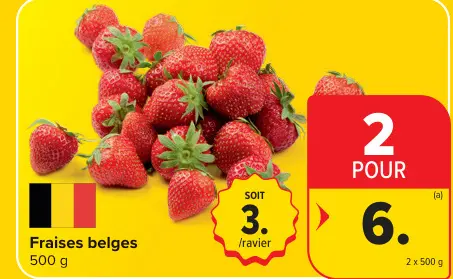 Offre: Fraises belges