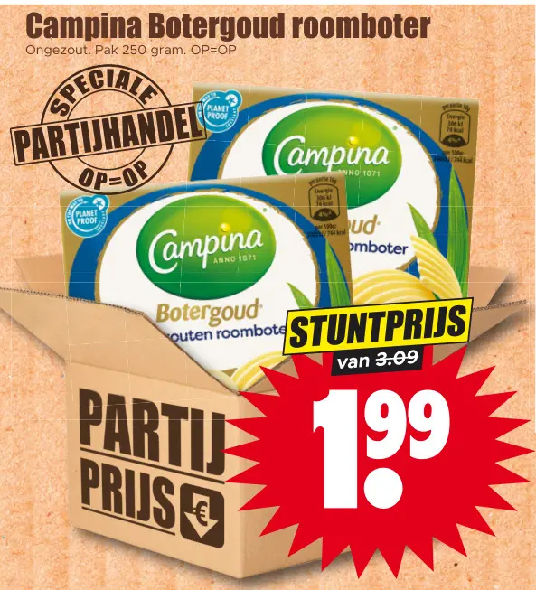 Aanbieding: Botergoud roomboter