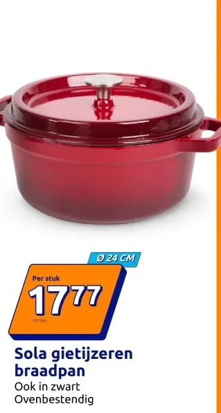 Promotie: gietijzeren braadpan