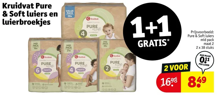 Aanbieding: Pure & Soft luiers en luierbroekjes