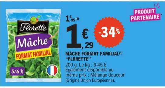 Offre: Mâche format familial
