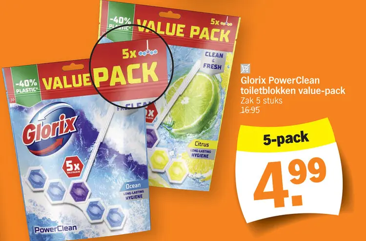 Promotie: Glorix PowerClean toiletblokken value-pack
