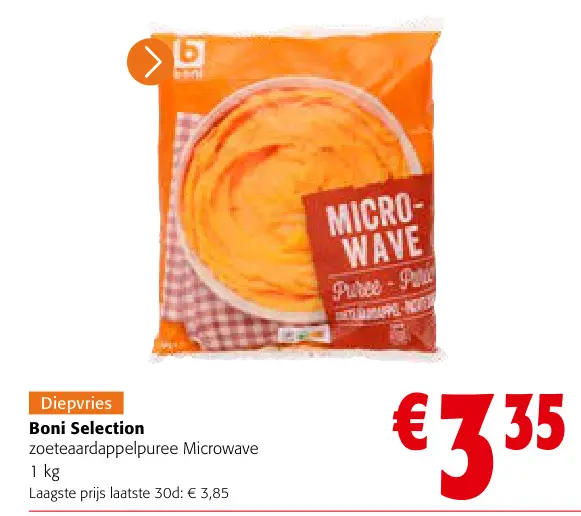 Promotie: zoeteaardappelpuree Microwave