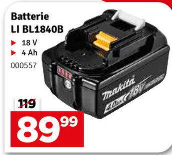 Offre: Batterie LI BL1840B