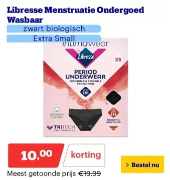 Aanbieding: Libresse Menstruatie Ondergoed Wasbaar