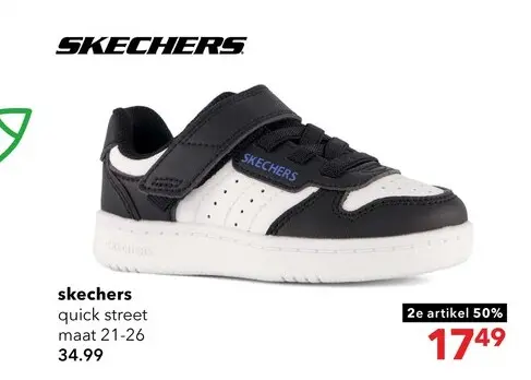 Aanbieding: Skechers Quick Street jongens sneakers zwart wit