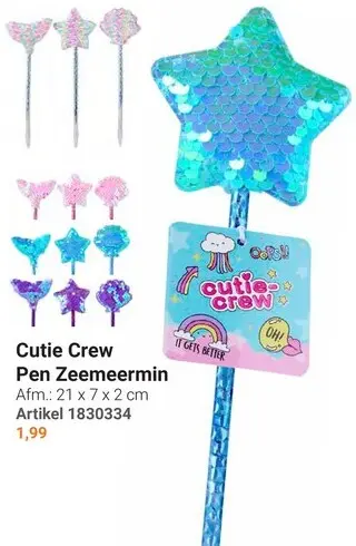 Aanbieding: Cutie Crew Pen Zeemeermin