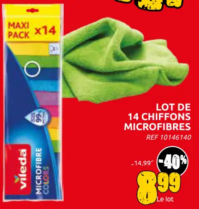 Offre: Chiffons microfibres