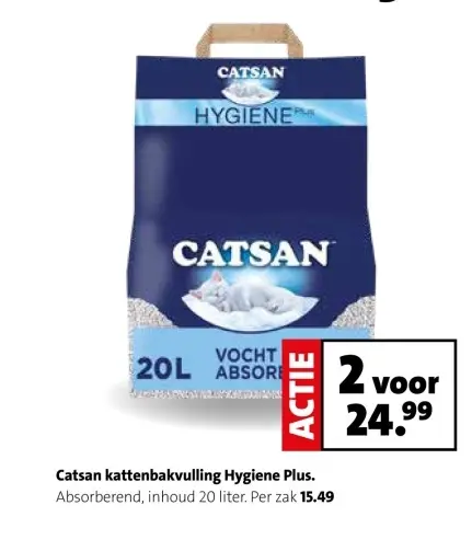 Aanbieding: Catsan kattenbakvulling Hygiene Plus