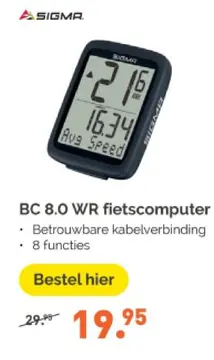Aanbieding: BC 8.0 WR fietscomputer