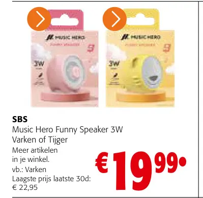 Promotie: Music Hero Funny Speaker