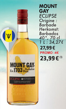 Aanbieding: MOUNT GAY ECLIPSE Rum