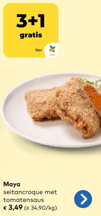 Aanbieding: Maya seitancroque met tomatensaus