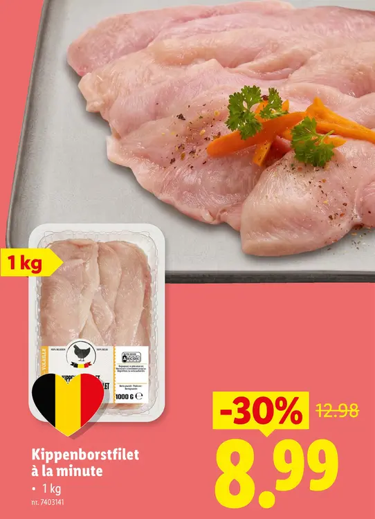 Promotie: Kippenborstfilet à la minute