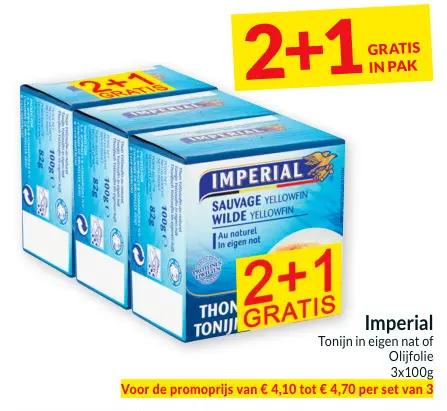 Promotie: Tonijn in eigen nat of olijfolie