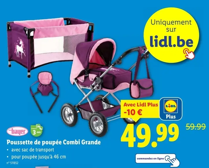 Offre: Poussette de poupée Combi Grande