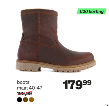 Aanbieding: Panama Jack Fedro C28 boots bruin Leer