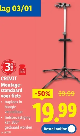 Promotie: Montage-standaard voor fiets