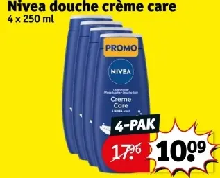 Aanbieding: Nivea douche crème care