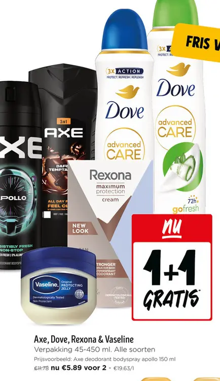 Promotie: Axe, Dove, Rexona & Vaseline